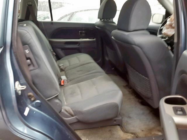 5FNYF28146B023074 - 2006 HONDA PILOT LX BLUE photo 6