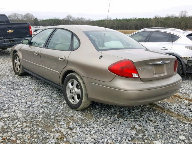1FAFP55202A266182 - 2002 FORD TAURUS SES GOLD photo 3
