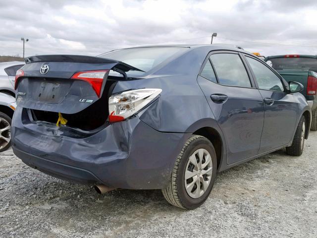 2T1BPRHE1FC331256 - 2015 TOYOTA COROLLA EC BLUE photo 4