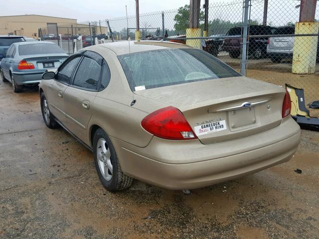 1FAFP55U01A101846 - 2001 FORD TAURUS SES TAN photo 3