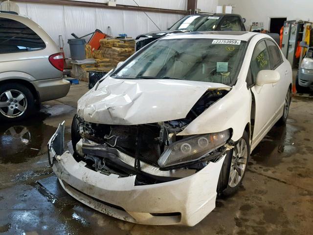 2HGFA1F08BH012336 - 2011 HONDA CIVIC EXL WHITE photo 2