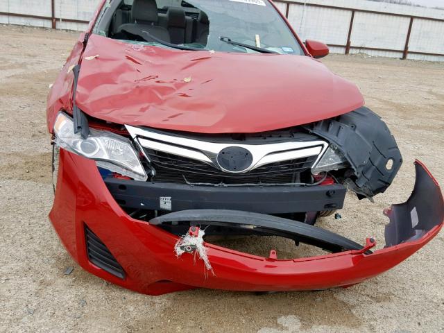 4T1BD1FK1DU096176 - 2013 TOYOTA CAMRY HYBR RED photo 9