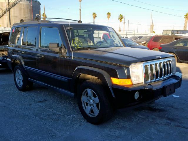 1J8HH48K87C607788 - 2007 JEEP COMMANDER BLACK photo 1