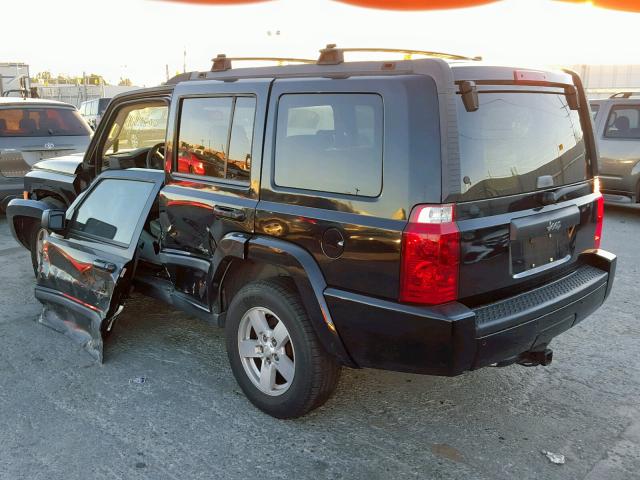 1J8HH48K87C607788 - 2007 JEEP COMMANDER BLACK photo 3