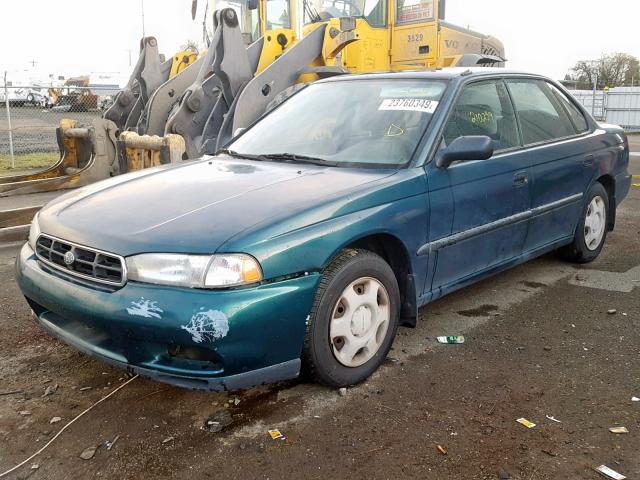 4S3BD4350W7203708 - 1998 SUBARU LEGACY L GREEN photo 2