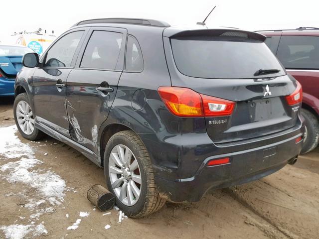 JA4AR4AU8BZ023408 - 2011 MITSUBISHI OUTLANDER BLACK photo 3