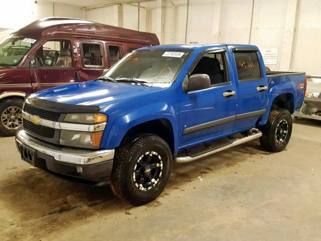 1GCDT13E878117603 - 2007 CHEVROLET COLORADO BLUE photo 2