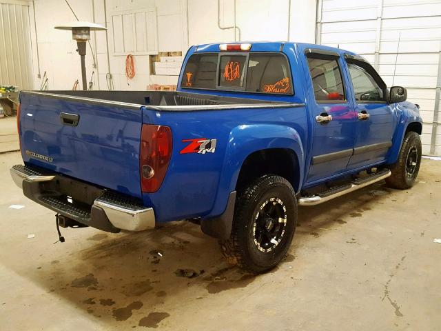 1GCDT13E878117603 - 2007 CHEVROLET COLORADO BLUE photo 4