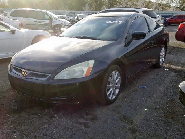 1HGCM82616A000837 - 2006 HONDA ACCORD EX BLACK photo 2
