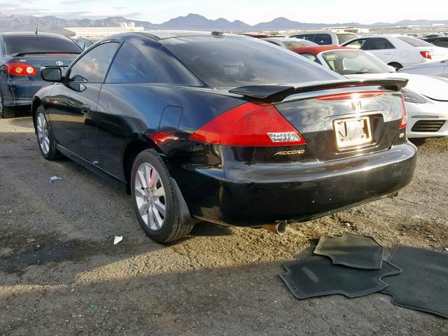 1HGCM82616A000837 - 2006 HONDA ACCORD EX BLACK photo 3
