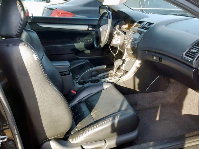 1HGCM82616A000837 - 2006 HONDA ACCORD EX BLACK photo 5