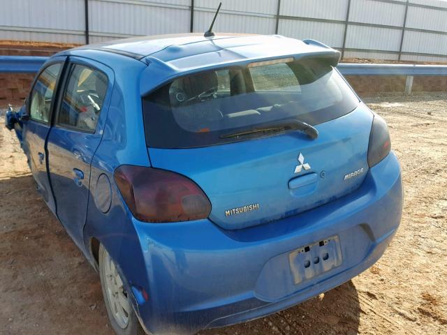 ML32A4HJ1FH050056 - 2015 MITSUBISHI MIRAGE ES BLUE photo 3