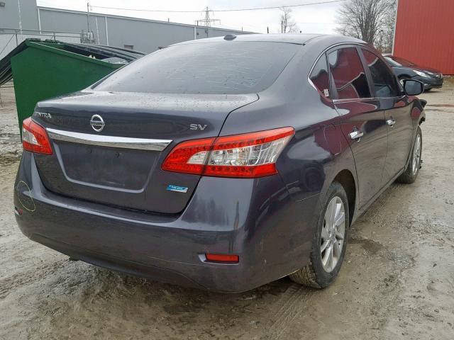 3N1AB7AP8DL682155 - 2013 NISSAN SENTRA S GRAY photo 4