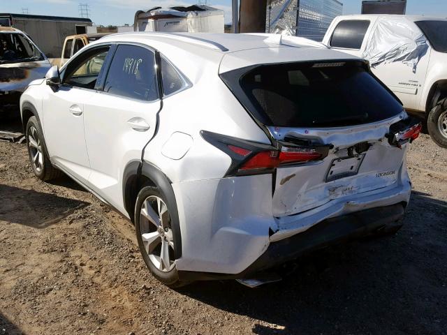 JTJBARBZ8H2114346 - 2017 LEXUS NX 200T WHITE photo 3