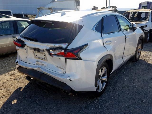 JTJBARBZ8H2114346 - 2017 LEXUS NX 200T WHITE photo 4