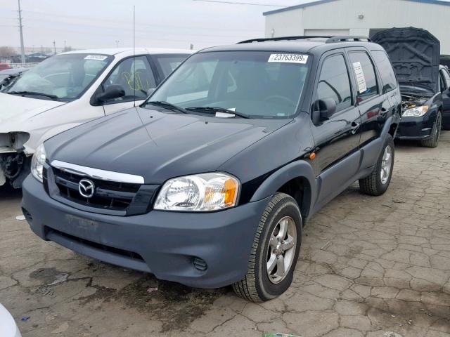 4F2YZ92Z85KM11196 - 2005 MAZDA TRIBUTE I BLACK photo 2