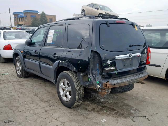 4F2YZ92Z85KM11196 - 2005 MAZDA TRIBUTE I BLACK photo 3