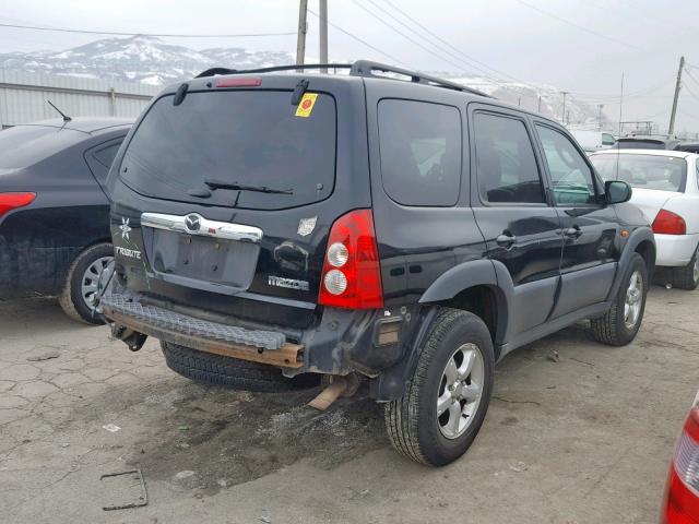 4F2YZ92Z85KM11196 - 2005 MAZDA TRIBUTE I BLACK photo 4