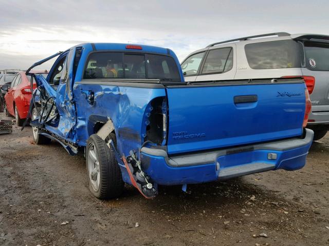 5TETU22NX5Z129098 - 2005 TOYOTA TACOMA X-R BLUE photo 3