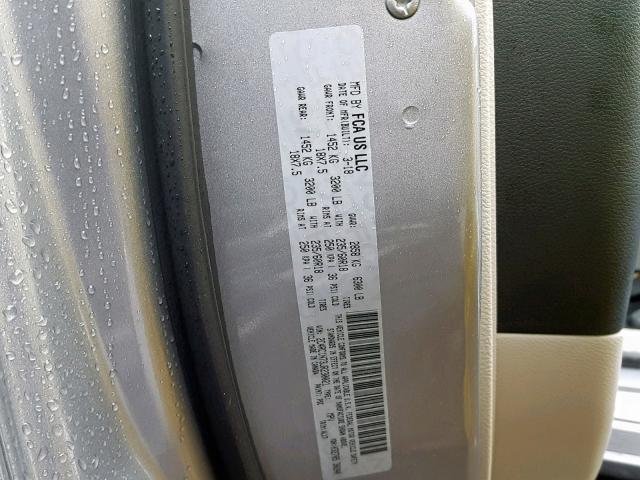 2C4RC1N73JR230021 - 2018 CHRYSLER PACIFICA H GRAY photo 10