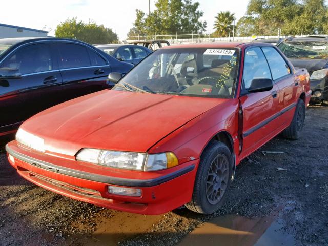 JH4DB1645LS001728 - 1990 ACURA INTEGRA RS RED photo 2