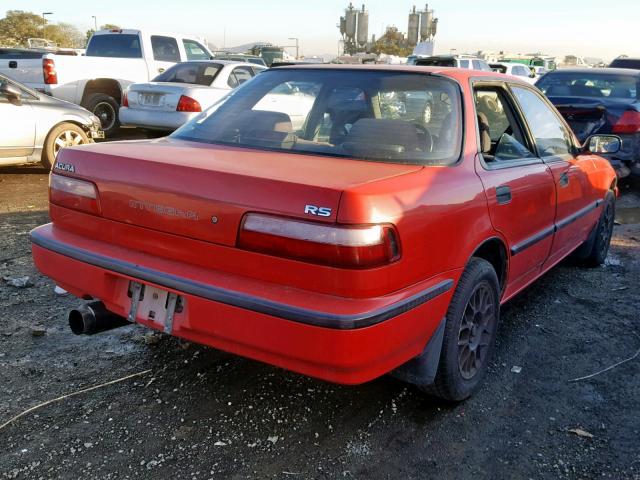 JH4DB1645LS001728 - 1990 ACURA INTEGRA RS RED photo 4