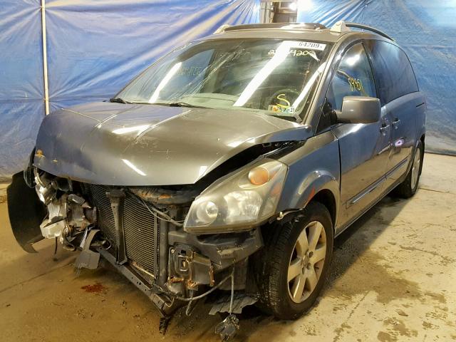 5N1BV28U36N108424 - 2006 NISSAN QUEST S CHARCOAL photo 2