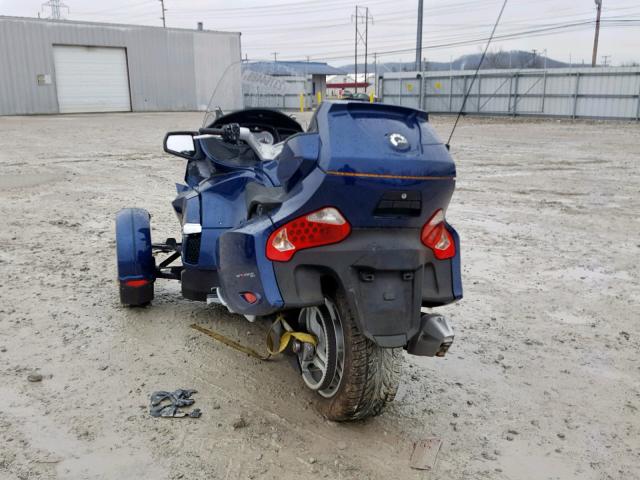 2BXJBKC1XAV001105 - 2010 CAN-AM SPYDER ROA BLUE photo 3