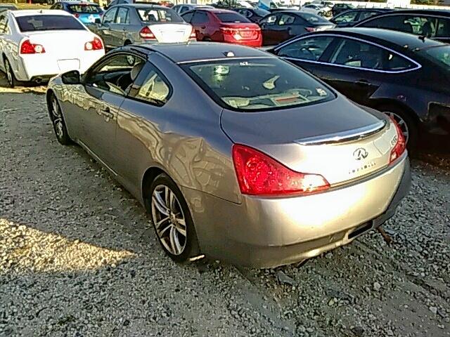 JNKCV64E89M607274 - 2009 INFINITI G37 BASE GRAY photo 3