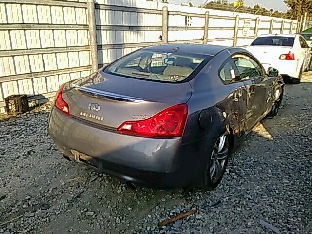 JNKCV64E89M607274 - 2009 INFINITI G37 BASE GRAY photo 4