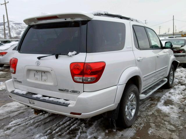 5TDBT48A67S278056 - 2007 TOYOTA SEQUOIA LI WHITE photo 4