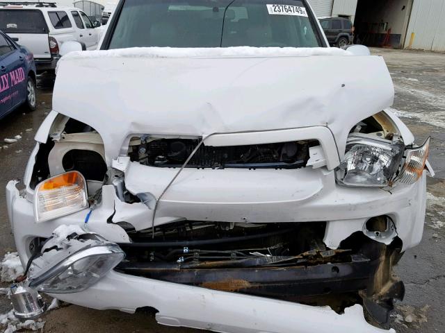 5TDBT48A67S278056 - 2007 TOYOTA SEQUOIA LI WHITE photo 7