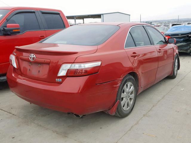 4T1BB46K89U107897 - 2009 TOYOTA CAMRY HYBR RED photo 4