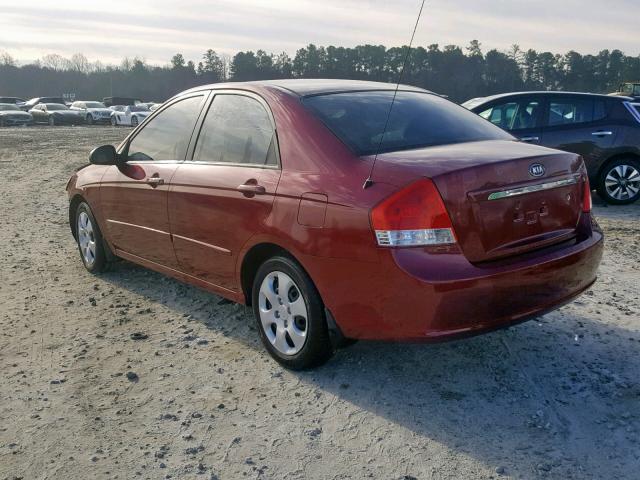 KNAFE121675452262 - 2007 KIA SPECTRA EX BURGUNDY photo 3