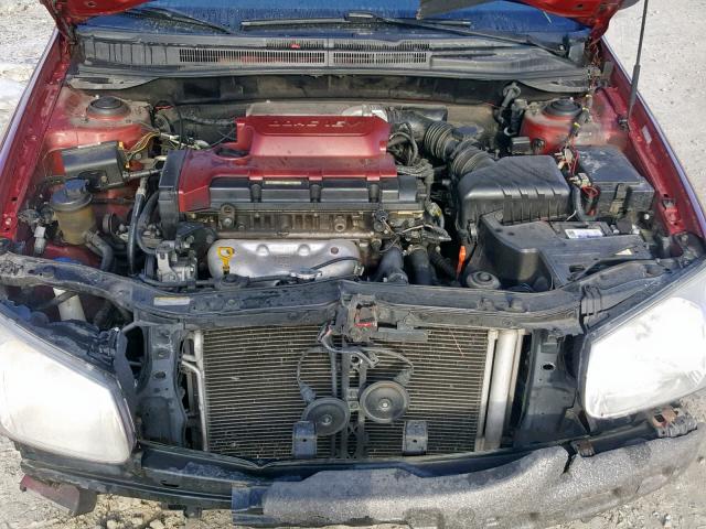 KNAFE121675452262 - 2007 KIA SPECTRA EX BURGUNDY photo 7