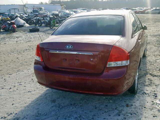 KNAFE121675452262 - 2007 KIA SPECTRA EX BURGUNDY photo 9