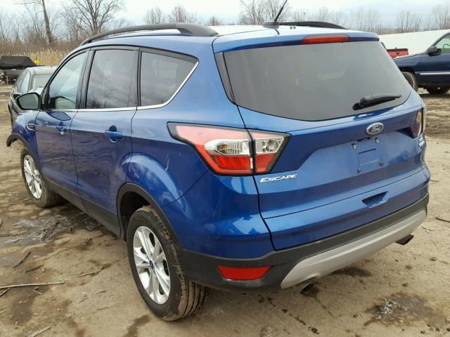 1FMCU9GD7HUC23862 - 2017 FORD ESCAPE SE BLUE photo 3