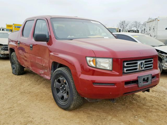 2HJYK16236H561014 - 2006 HONDA RIDGELINE RED photo 1