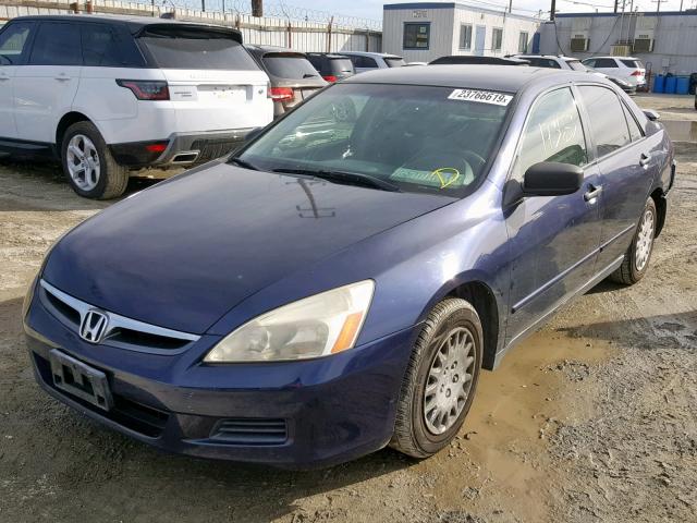 JHMCM56177C005332 - 2007 HONDA ACCORD VAL BLUE photo 2