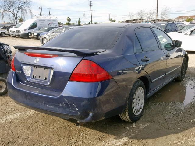 JHMCM56177C005332 - 2007 HONDA ACCORD VAL BLUE photo 4