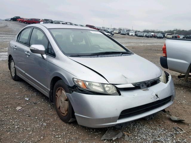 JHMFA36268S001377 - 2008 HONDA CIVIC HYBR SILVER photo 1