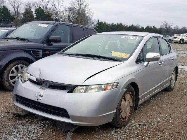 JHMFA36268S001377 - 2008 HONDA CIVIC HYBR SILVER photo 2