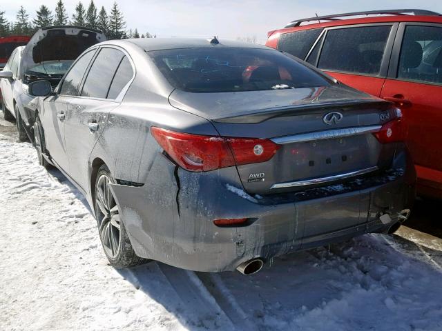 JN1BV7AR4FM410109 - 2015 INFINITI Q50 BASE GRAY photo 3