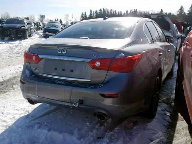 JN1BV7AR4FM410109 - 2015 INFINITI Q50 BASE GRAY photo 4