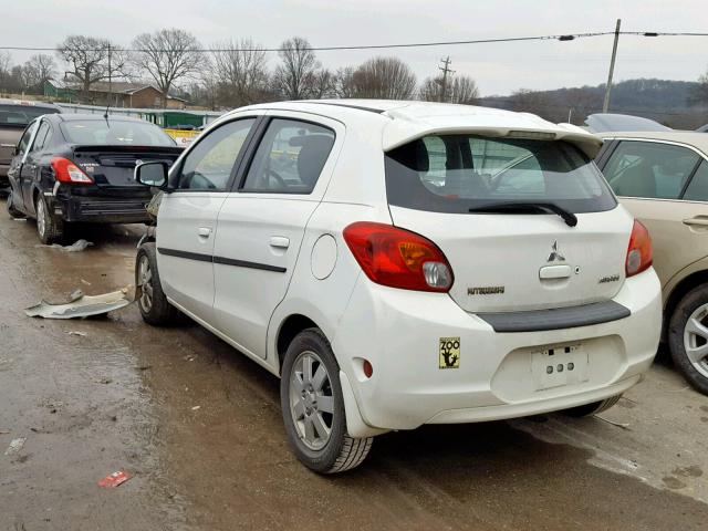 ML32A4HJ2EH023205 - 2014 MITSUBISHI MIRAGE ES WHITE photo 3