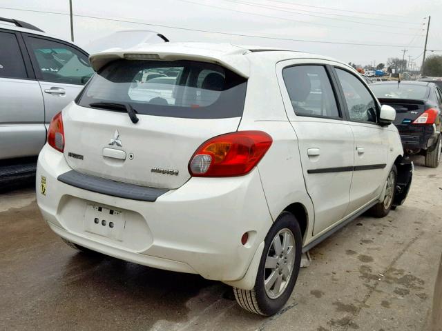 ML32A4HJ2EH023205 - 2014 MITSUBISHI MIRAGE ES WHITE photo 4