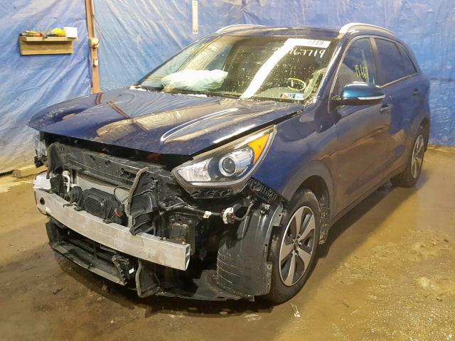 KNDCC3LC5H5096170 - 2017 KIA NIRO EX BLUE photo 2