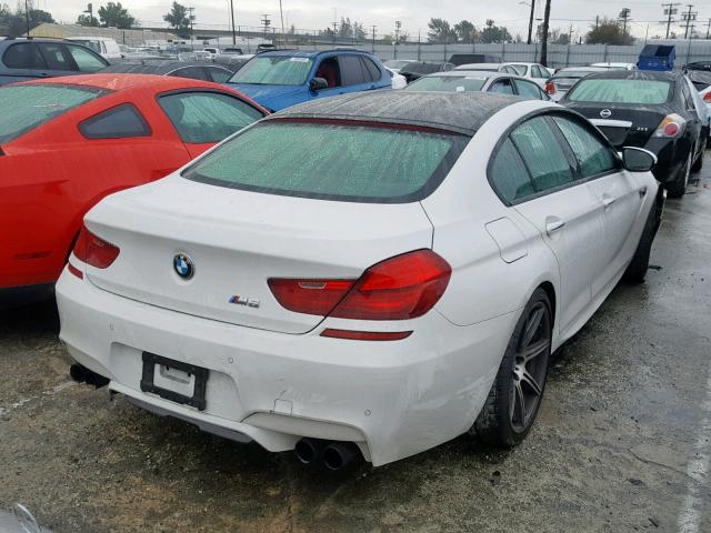 WBS6C9C54FD467512 - 2015 BMW M6 GRAN CO WHITE photo 4