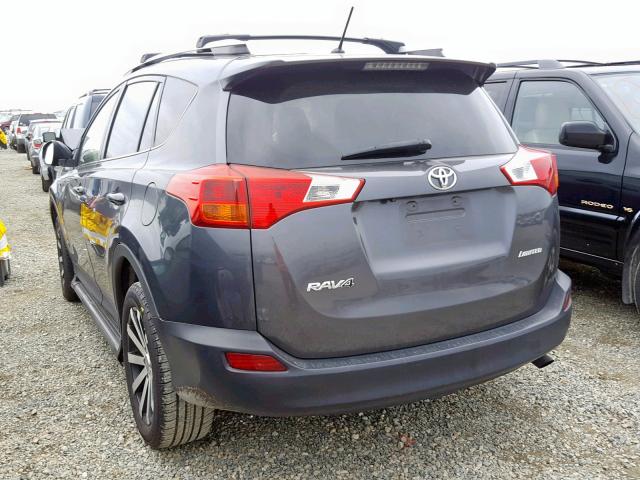 JTMYFREV0DD016482 - 2013 TOYOTA RAV4 LIMIT GRAY photo 3