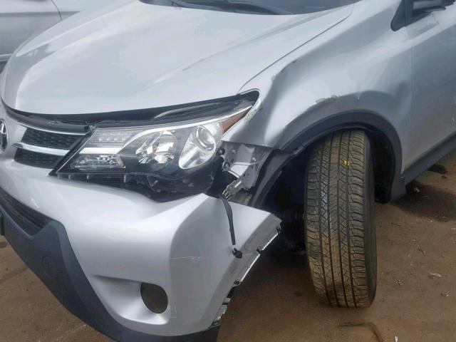 2T3BFREV5FW351992 - 2015 TOYOTA RAV4 LE SILVER photo 9